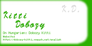 kitti dobozy business card